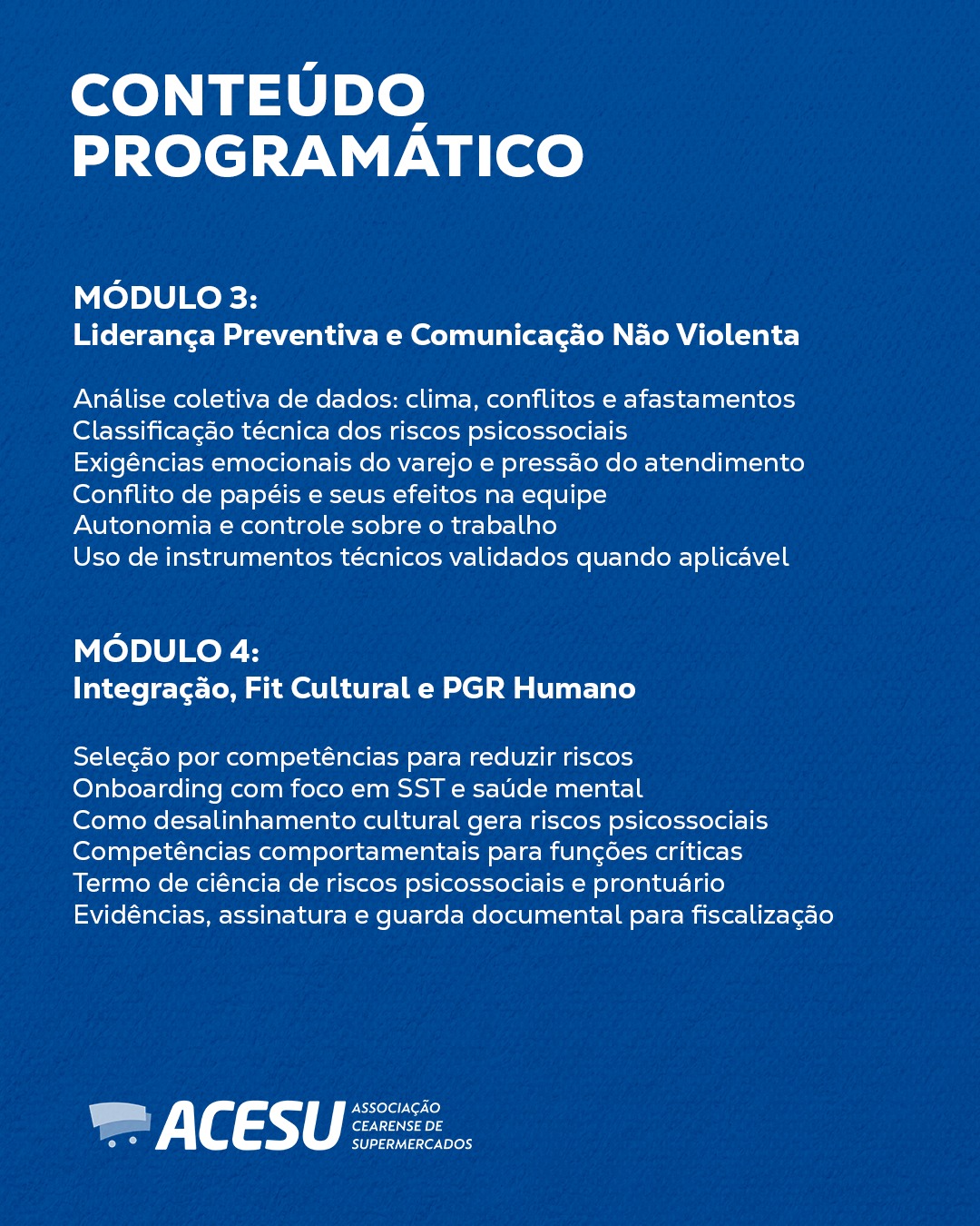 CURSO: NR1 APLICADA À PRÁTICA DA GESTÃO DE SUPERMERCADOS - Imagem 7